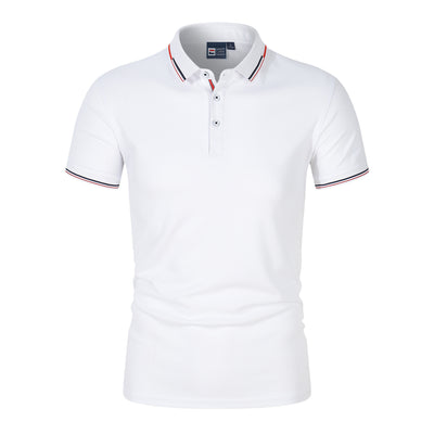 Classic Solid Polo | Stand Collar Short Sleeve - alt view